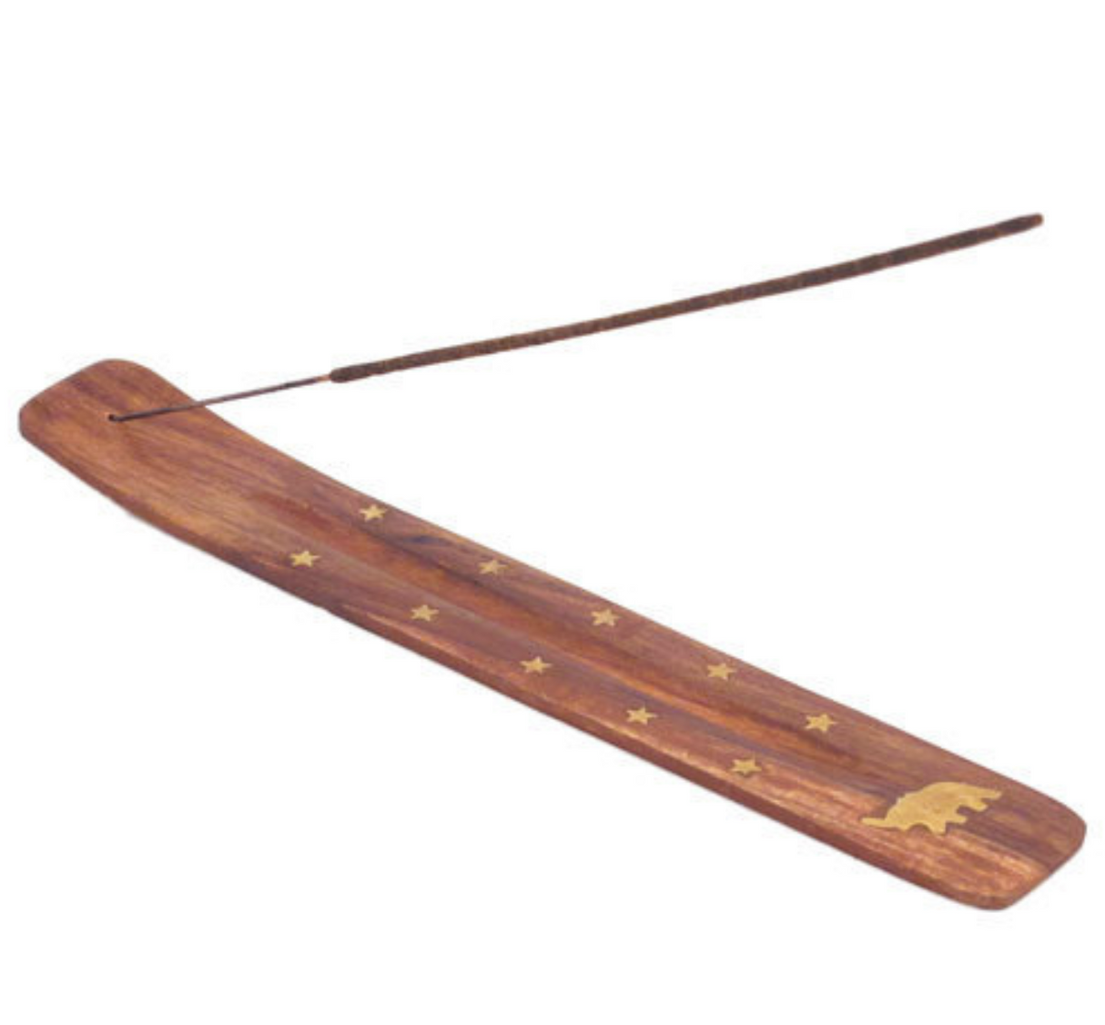 1x Indian Hand Made Wooden Incense Stick Holder Ash Catcher Boat