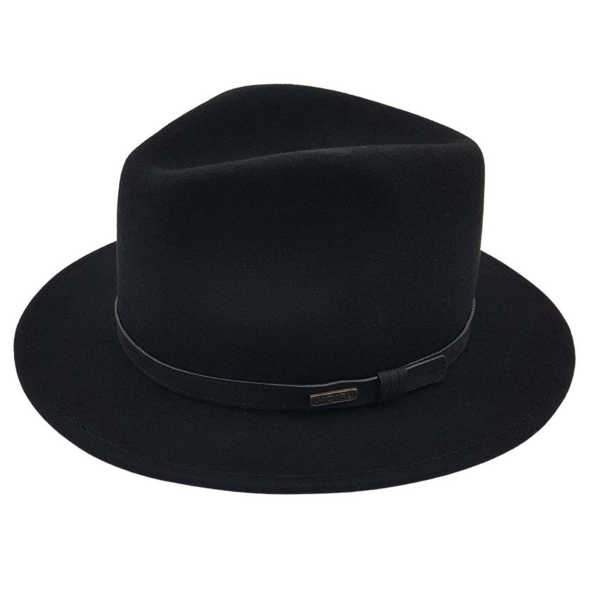 Jacaru 1851 Walkabout Wool Felt Fedora Hat Outback - Black