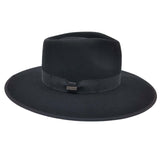 Jacaru 1852 Drover 100% Australian Wool Felt Fedora Hat Outback  - Black