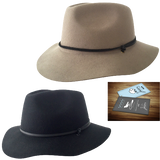 JACARU Australian Wool Poet Hat Trilby Fedora 100% WOOL Crushable Travel Genuine