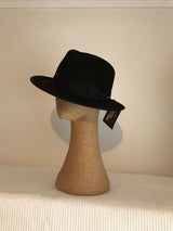 Official Indiana Jones Mens Cowboy Fedora Hat Wool Felt - Black