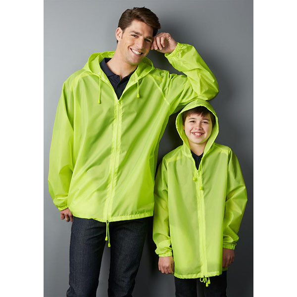 Adult Plus Size Spray Jacket Casual Hike Rain Hi Vis Poncho Waterproof - Fluoro Lime