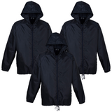 3x Kids Spray Jacket Outdoor Hike Rain Sport Poncho Waterproof - Navy