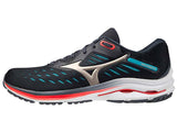 Mizuno Mens Wave Rider 24 Running Shoes - India Ink/Platinum