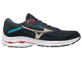 Mizuno Mens Wave Rider 24 Running Shoes - India Ink/Platinum