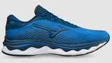 Mizuno Mens Wave Sky 5 Running Shoes Athletic Runners Sneakers - Indigo Blue