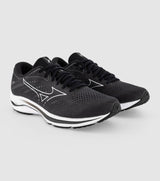 Mizuno Mens Wave Rider 25 Running Shoes Sneakers Runners - Black