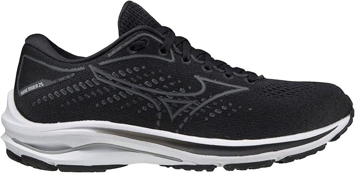 Mizuno Mens Wave Rider 25 2E Running Shoes Runners Sneakers - Dark Shadow