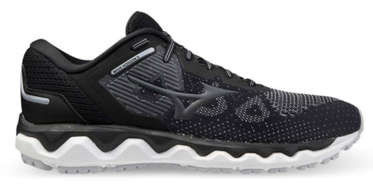 Mizuno Mens Wave Horizon 5 Running Shoes Sneakers - Black/Castlerock/White