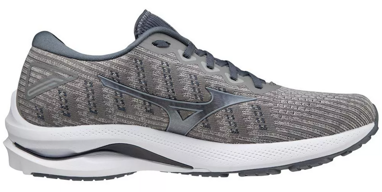 Mizuno Mens Wave Rider 25 Waveknit Running Athletic Shoes Sneakers - Grey