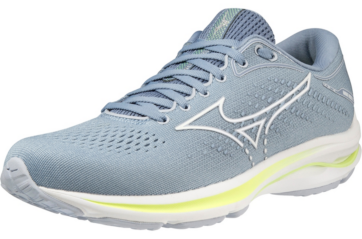 Mizuno Womens Wave Rider 25 Running Athletic Sneaker Shoes Sneaker - Grey/White