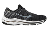 Mizuno Womens Wave Inspire 17 Waveknit Running Shoes - Black/Platinum Gold