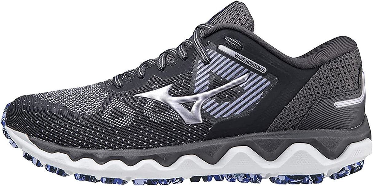 Mizuno Womens Wave Horizon 5 Sneakers Running Shoes - Blackened Pearl/Silver