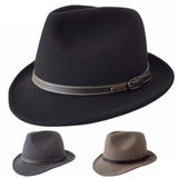 JACARU Australian Wool Hat Trilby Fedora 100% WOOL Crushable Travel Genuine 1848