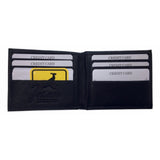 JACARU Australian Kangaroo Leather Wallet Credit Card Genuine with Gift Box 5789 - Black