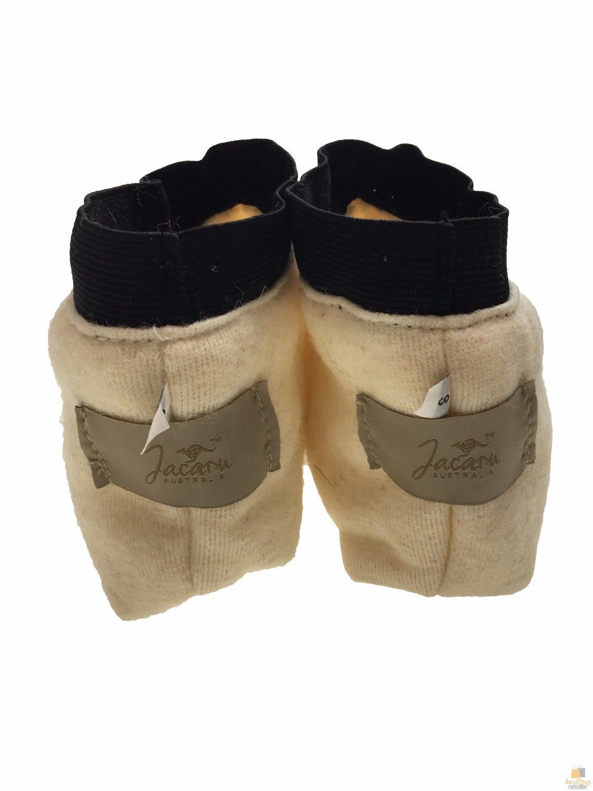 JACARU 100% Australian Sheepskin Wool Slippers Foot Warmers Winter Warm Washable - Cream