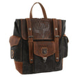 Jack's Inn Panama Canvas and Leather Backpack Bag Vintage Western in Cognac