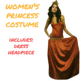 Ladies PRINCESS COSTUME Red Dress Fancy Dress Up Party Womens Cosplay Halloween