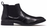 JULIUS MARLOW Harry Leather Boots Mens Slip On Dress Work Chelsea Shoes - Black