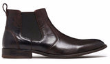 JULIUS MARLOW Harry Leather Boots Mens Slip On Dress Work Chelsea Shoes - Brown Oily