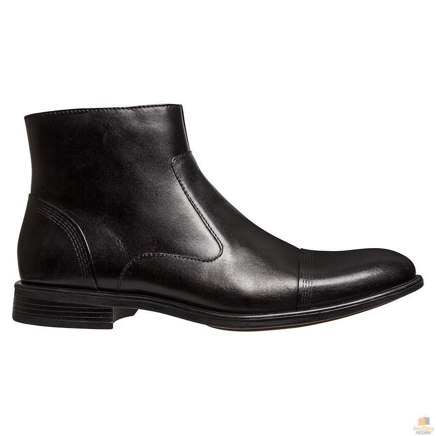 JULIUS MARLOW Embark Leather Boots Shoes Slip On Dress Work Comfort Casual - Black