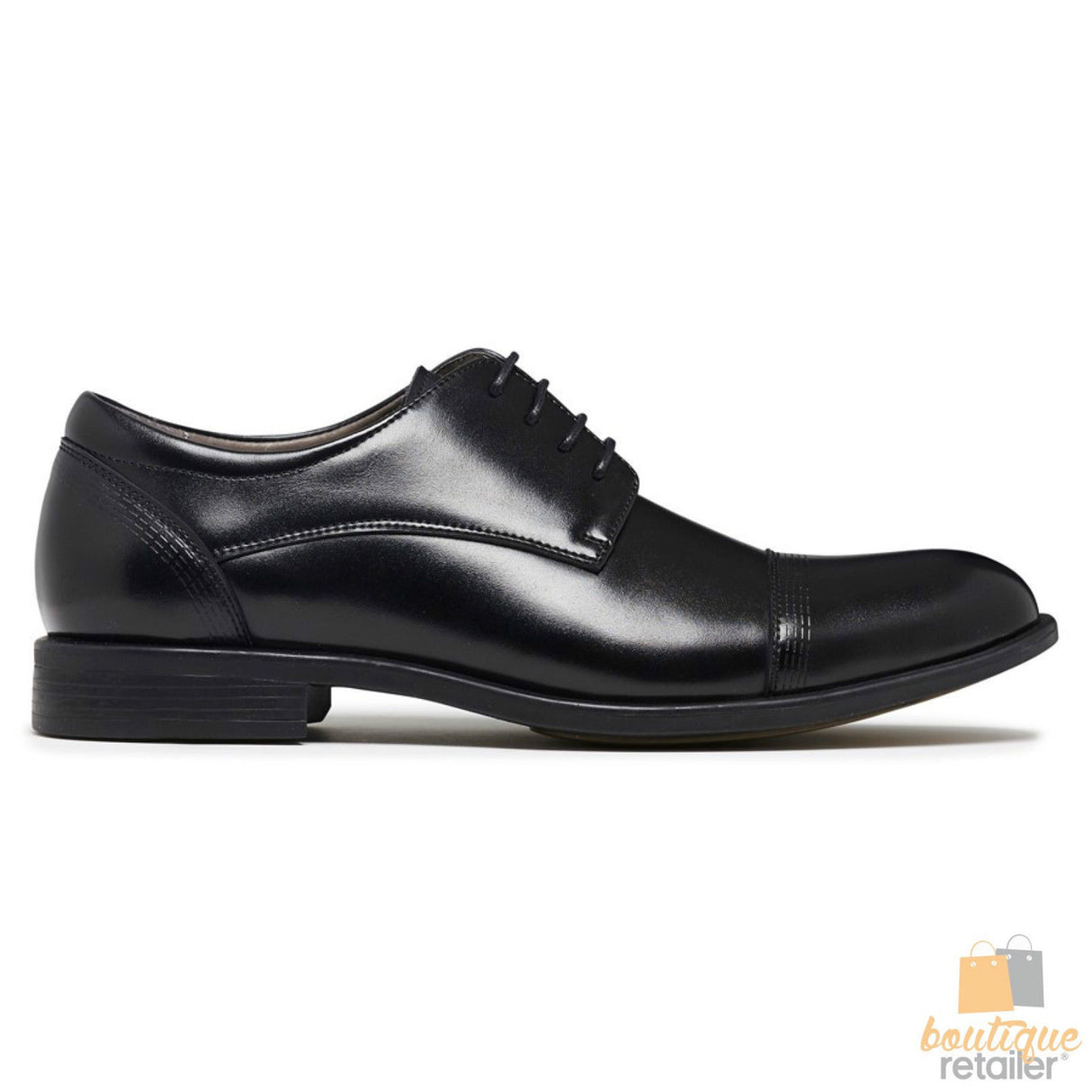 JULIUS MARLOW EXPAND Leather Dress Work Casual Formal Business Shoes Lace Up - Black