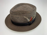 100% Paper Straw Mens Hat MADE IN USA Trilby Pork Pie Luxury Du-Pont Teflon