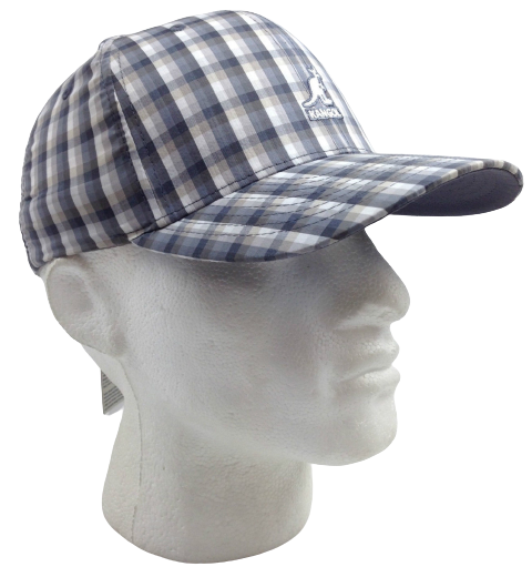 KANGOL Plaid Flexfit Baseball Cap K1361FA Mens Brimmed Cotton Hat