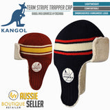 KANGOL Team Stripe Trapper USHANKA Hat K1468FA Trooper Cap Warm Lambs Wool