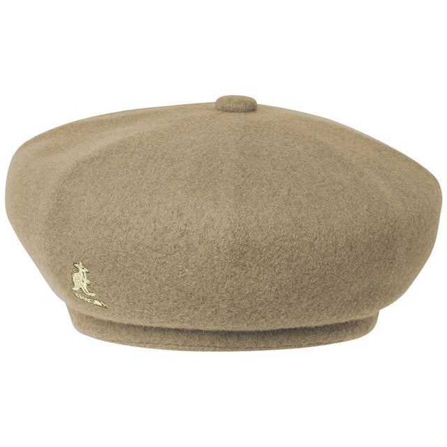 Kangol Mens Classic Wool Jax Beret Hat High Fashion - Tan