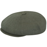 Kangol Mens Bamboo Hawker Ivy Flat Cap Driving Golf Cabbie Hat Newsboy - Smog