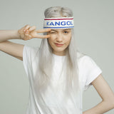 Kangol Bermuda Stripe Headband Stretch Sweatband - White/Ciano - One Size