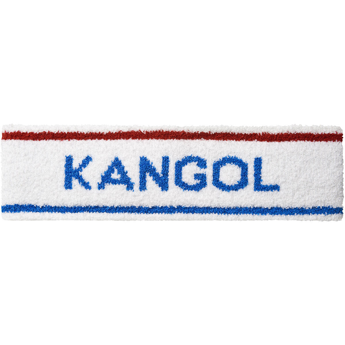 Kangol Bermuda Stripe Headband Stretch Sweatband - White/Ciano - One Size