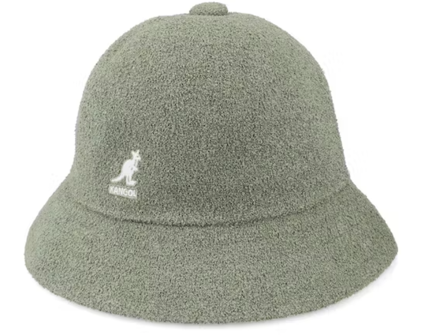 Kangol Wool Casual Unisex Bucket Hat Warm Winter Autumn Cap - Oil Green