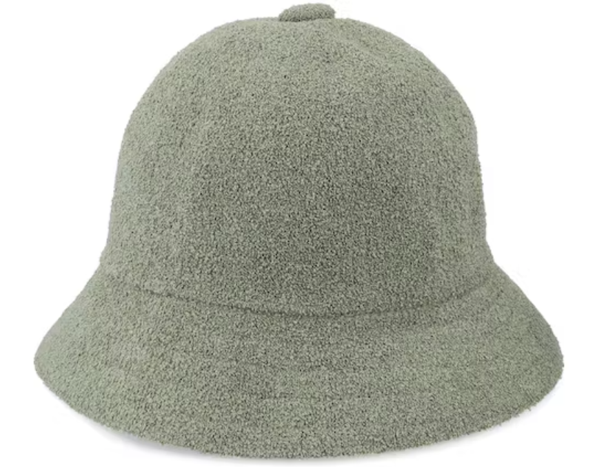 Kangol Wool Casual Unisex Bucket Hat Warm Winter Autumn Cap - Oil Green