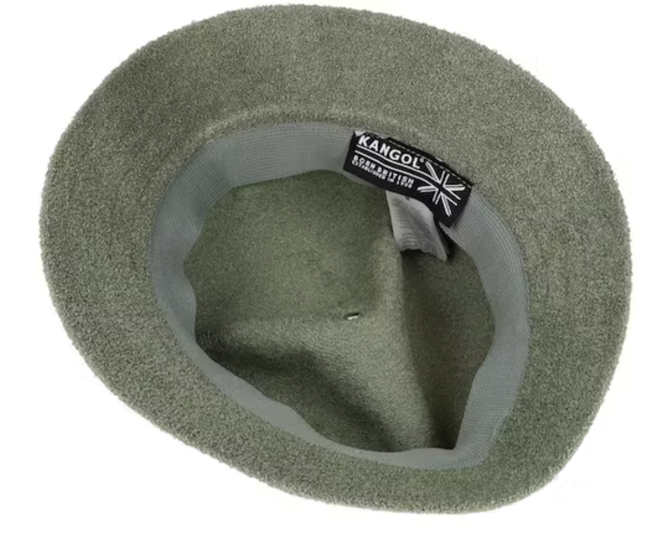 Kangol Wool Casual Unisex Bucket Hat Warm Winter Autumn Cap - Oil Green