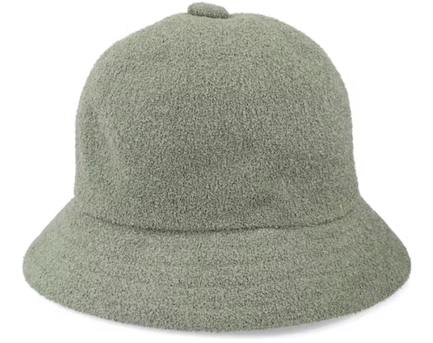 Kangol Wool Casual Unisex Bucket Hat Warm Winter Autumn Cap - Oil Green