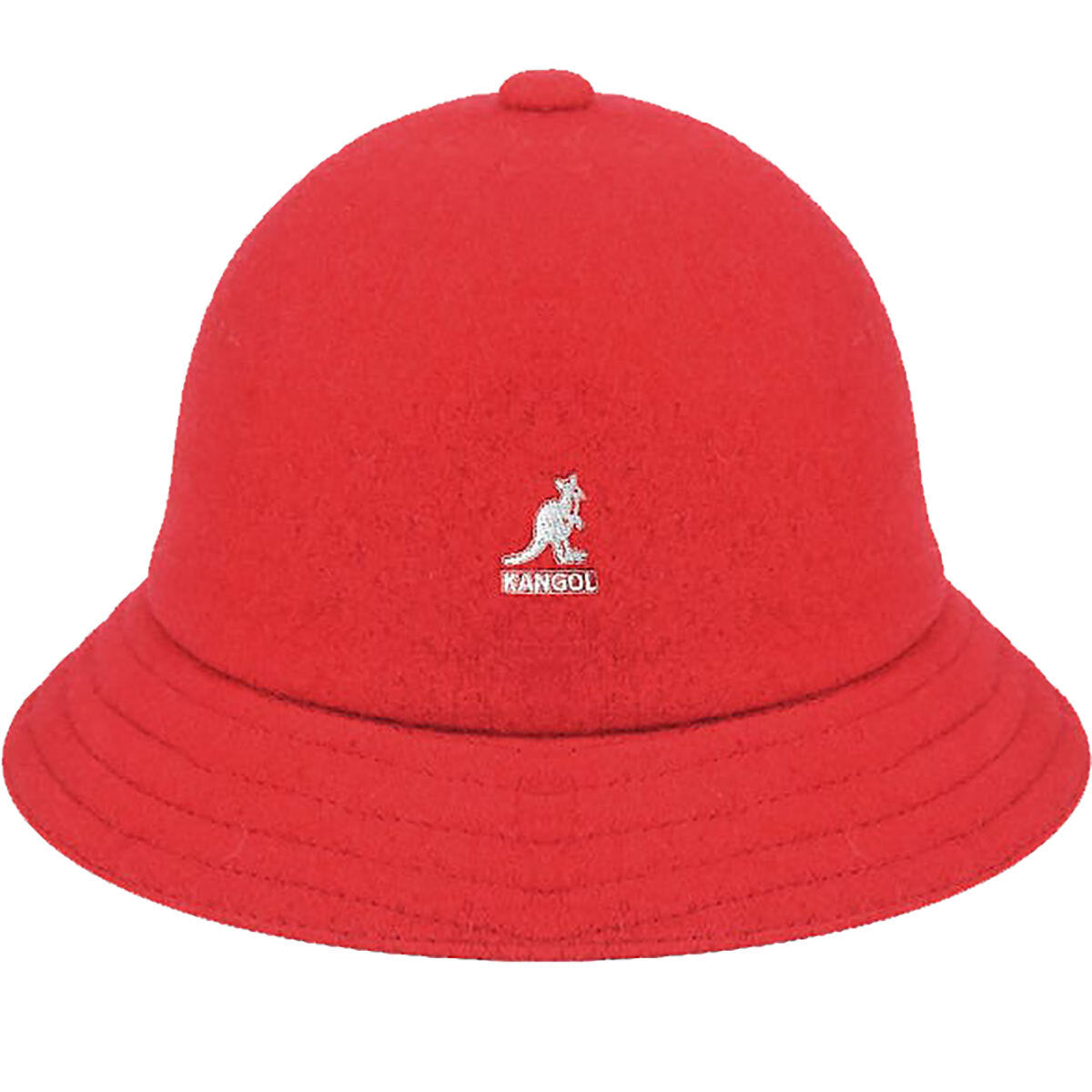 Kangol Wool Casual Unisex Bucket Hat Winter Warm Fashion Cap - Red