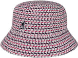 Kangol Maze Jacquard Bucket Hat Fashion Winter Summer Camping Cap - White