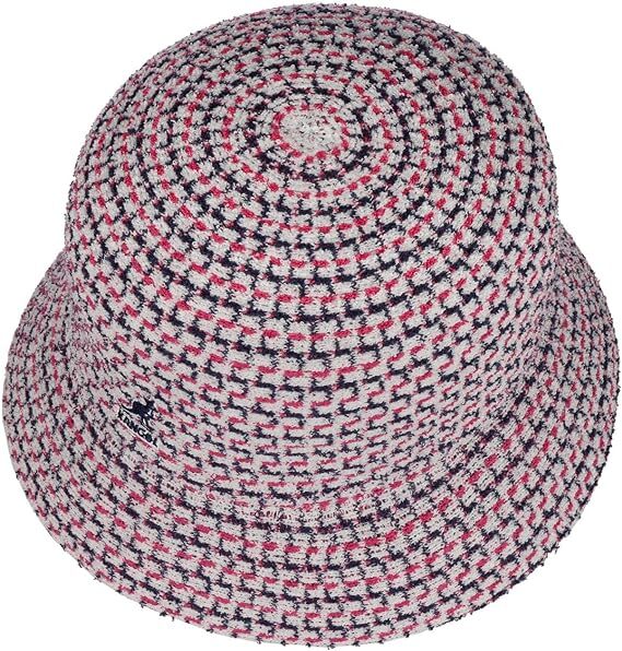 Kangol Maze Jacquard Bucket Hat Fashion Winter Summer Camping Cap - White