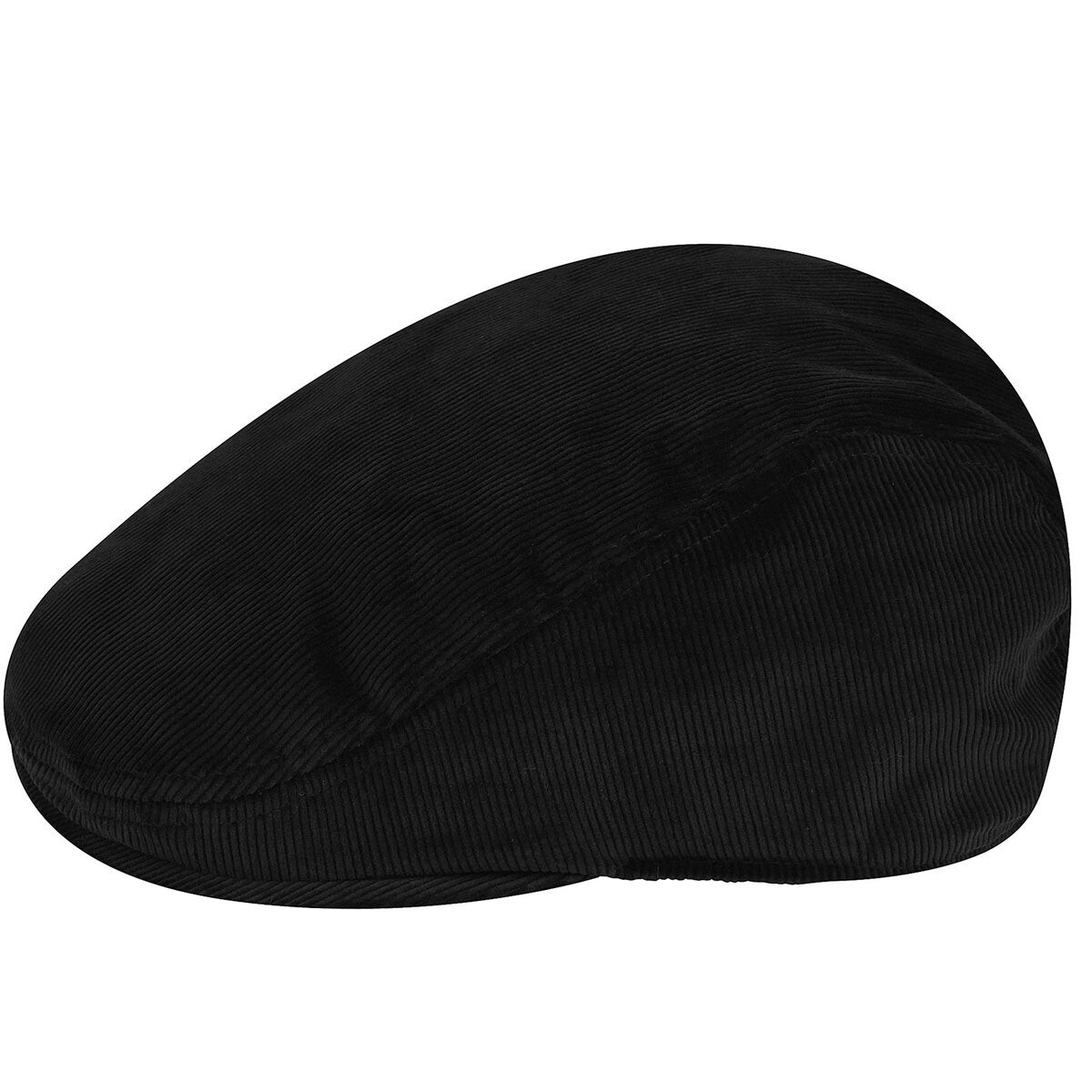 Kangol Cord Ivy Cap Hat Golf Flat Newsboy Gatsby Driving Beret - Black