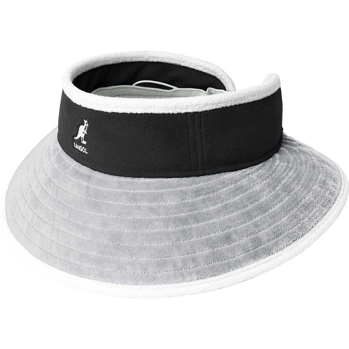 Kangol Mens Beach Side Visor Adjustable Back Strap - Grey/Black