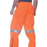 Huski Mens Tarmac Hi Vis Trousers Pants High Visibility Safety Pants - Orange