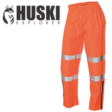 Huski Mens Tarmac Hi Vis Trousers Pants High Visibility Safety Pants - Orange