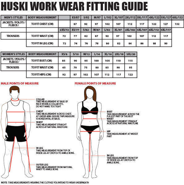 Huski Mens Tarmac Hi Vis Trousers Pants High Visibility Safety Pants - Orange