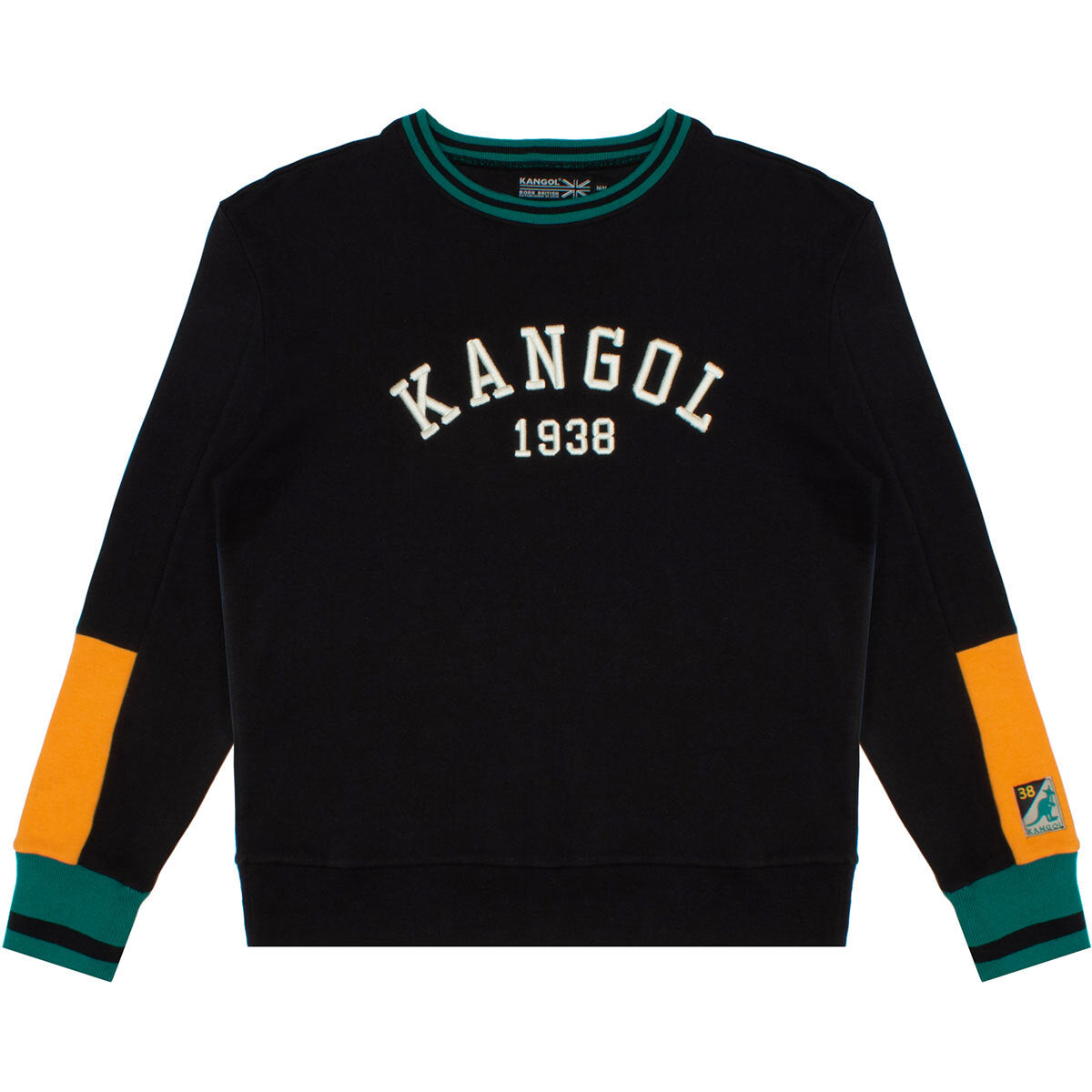 Kangol Retro Popover Jumper Pullover Sweater - Caviar Combo