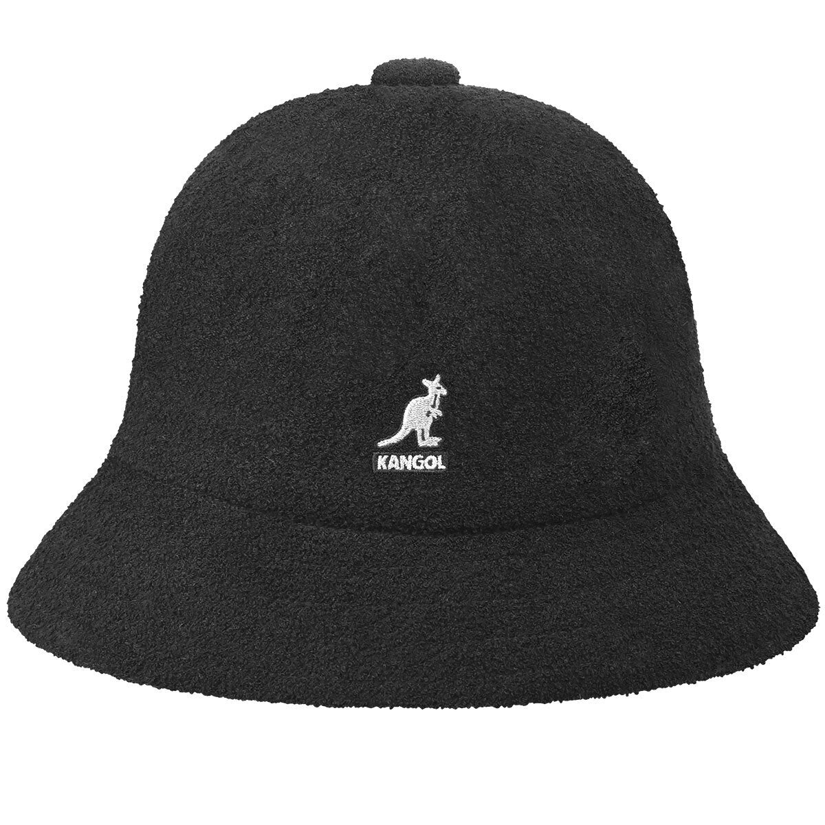 KANGOL Bermuda Casual Bucket Hat Terry Towelling Cap - Black