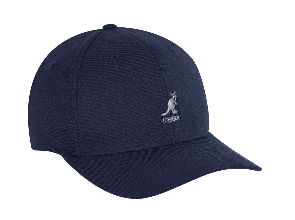 KANGOL Wool Flexfit Baseball Cap Hat - Dark Blue (Navy)