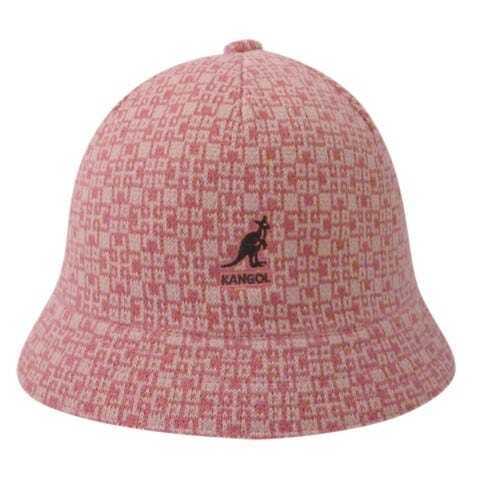 Kangol Kids Escher Check Casual Bucket Hat Round - Pink