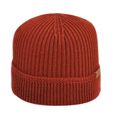 KANGOL Squad Fashioned Cuff Pull On Beanie Warm Winter Hat Knitted - Claret